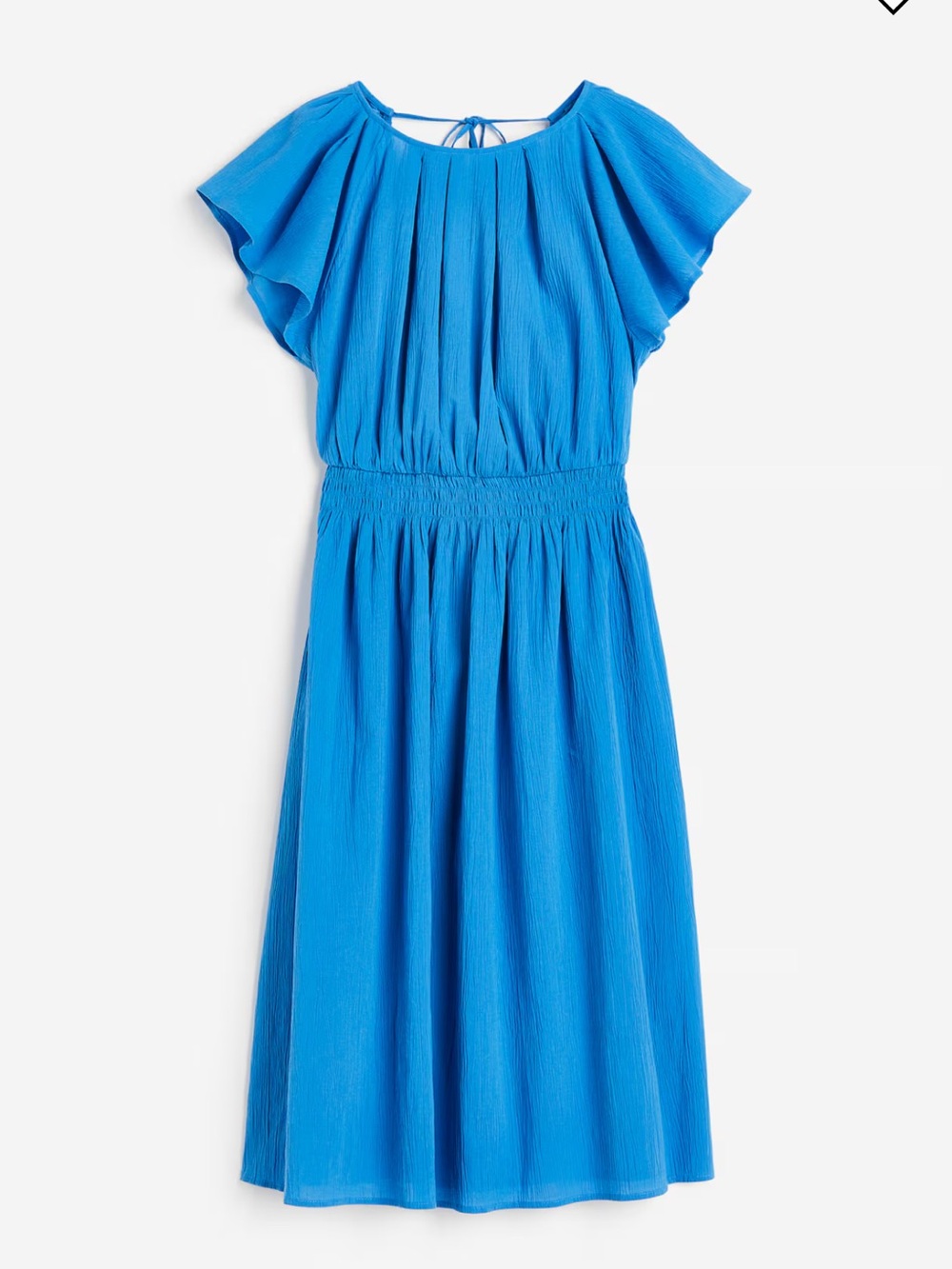 H&M Flutter-Sleeve Smocked Waist Dress
